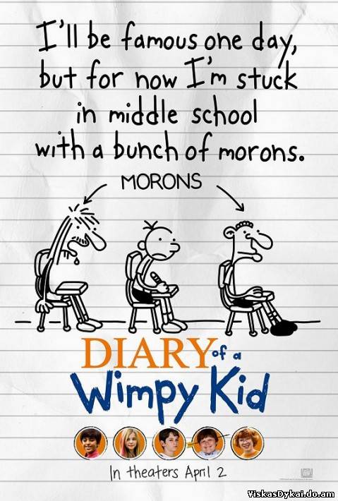 Filmas Ištižėlio dienoraštis / Diary of a Wimpy Kid (2010) - Online Nemokamai