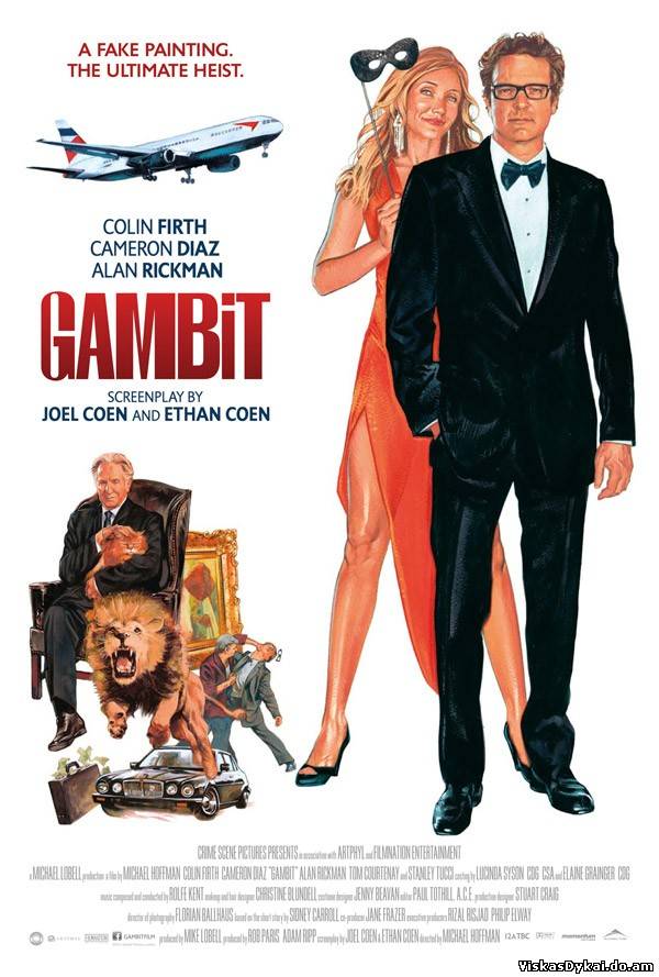 Filmas Milijardierius ir blondinė / Гамбит / Gambit (2013)