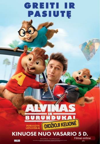 Alvinas ir burundukai: didžioji kelionė / Alvin and the Chipmunks: The Road Chip (2015) online
