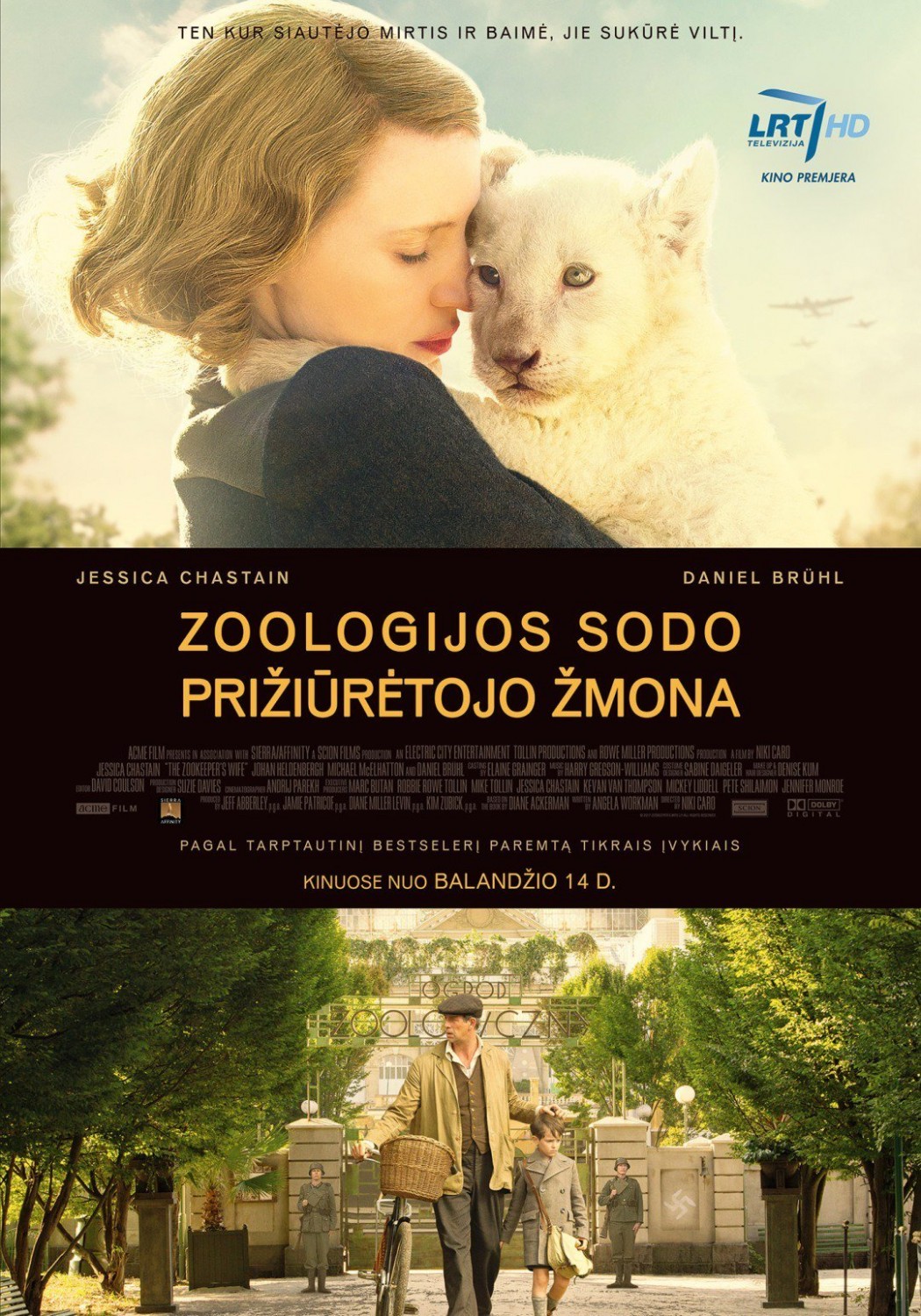 Filmas Zoologijos sodo prižiūrėtojo žmona / The Zookeeper's Wife (2017)